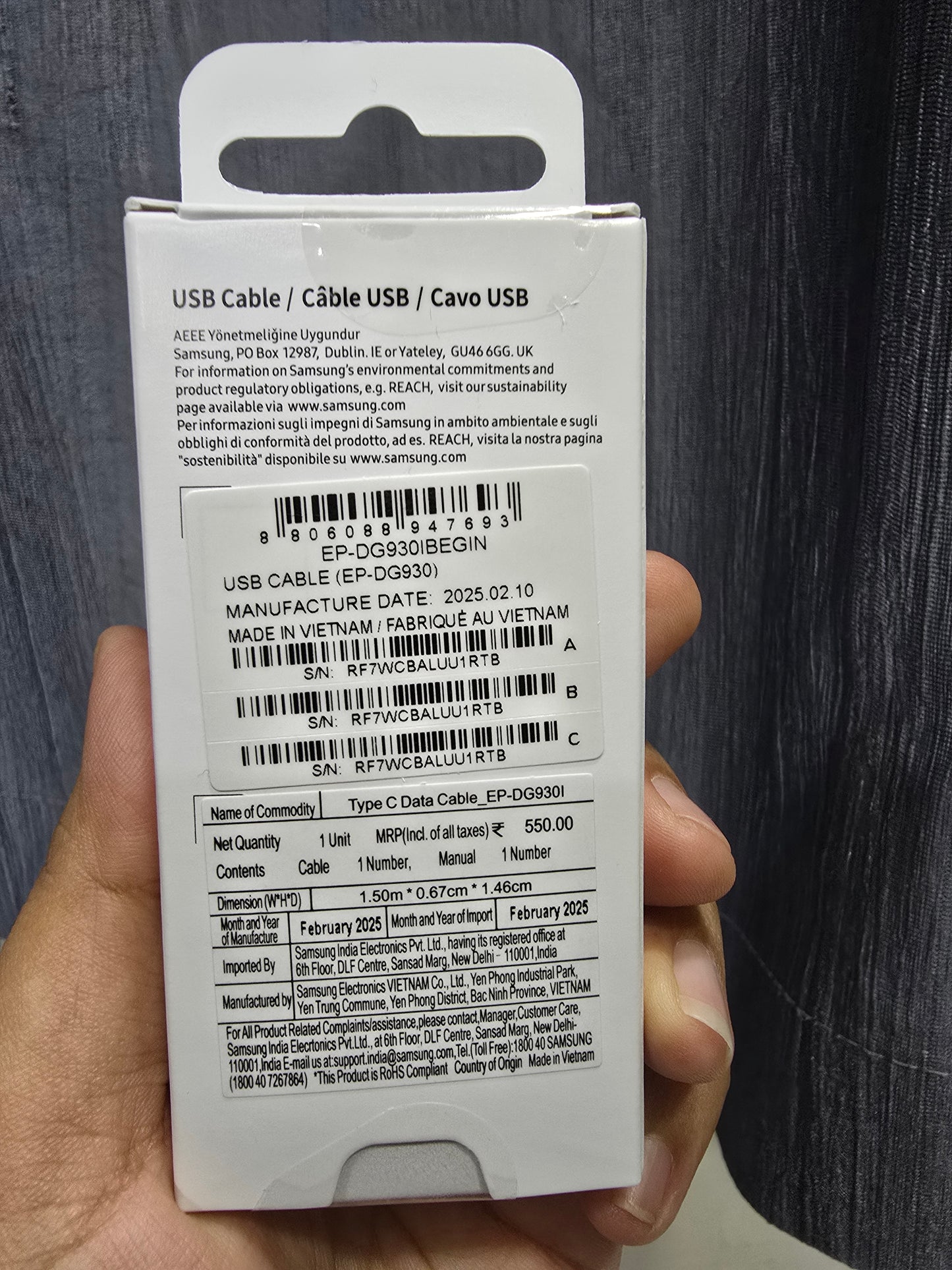 Samsung Original Type-C Cable