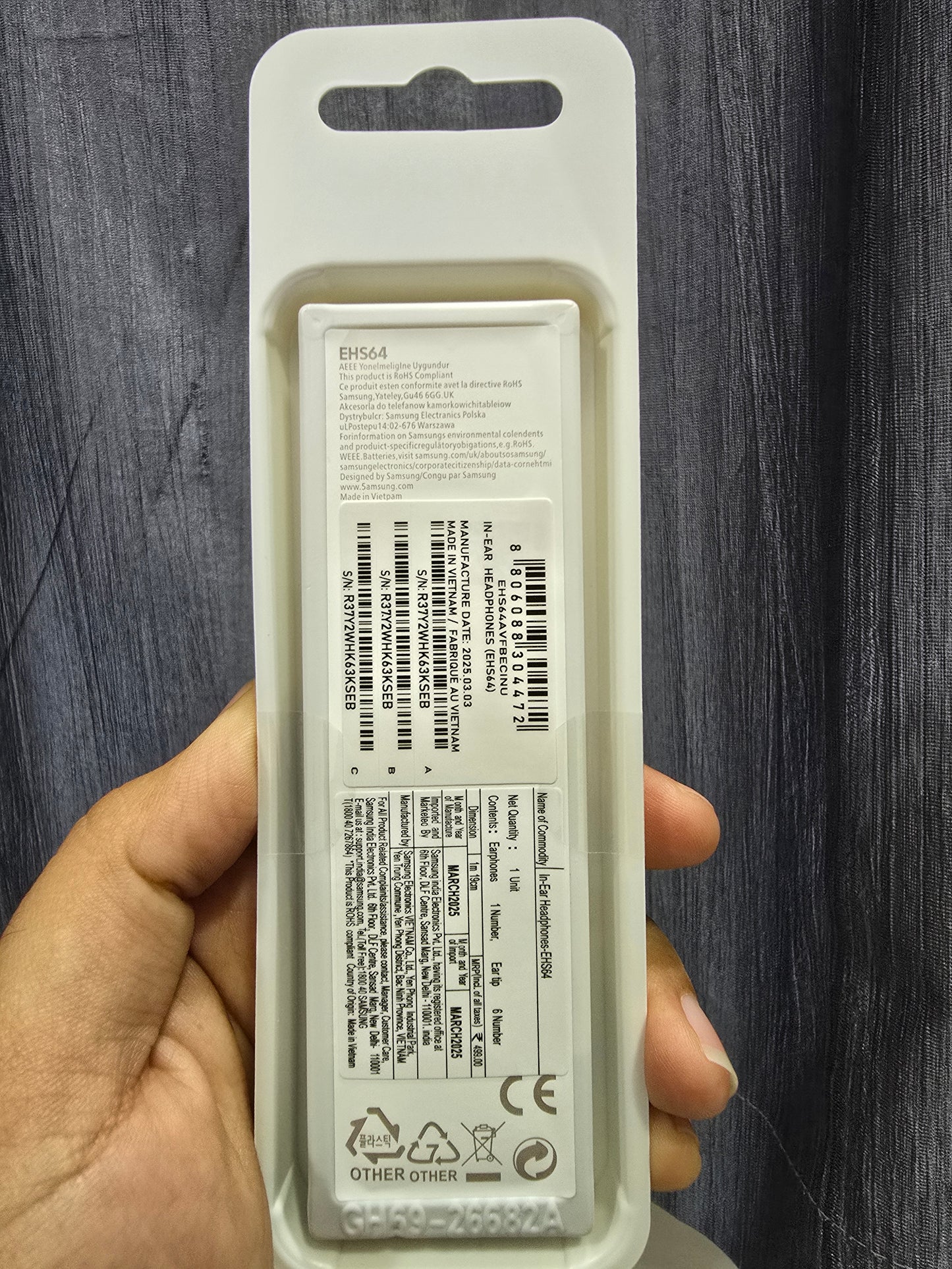 Samsung EHS64 Wired Earphone With 3.5mm jack