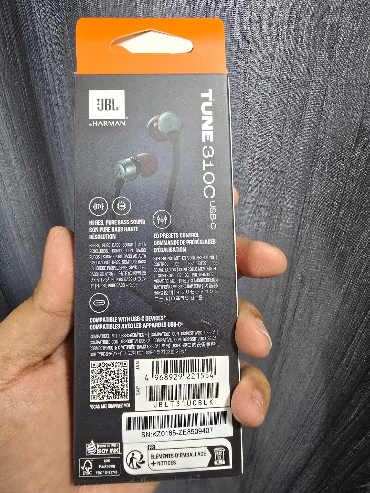 JBL Tune 310C USB-C Wired Earbuds