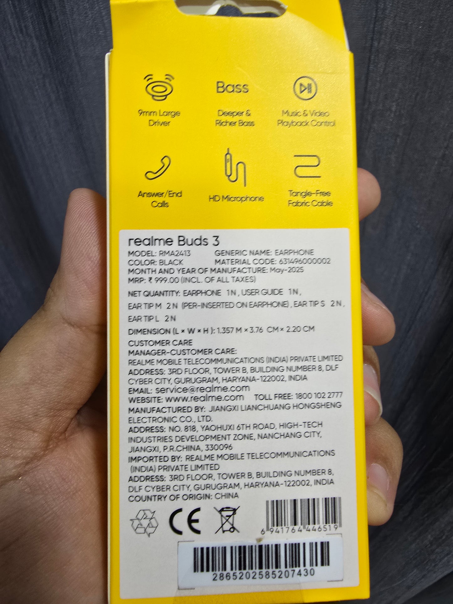 Realme Buds 3 Type-C Wired Earphone