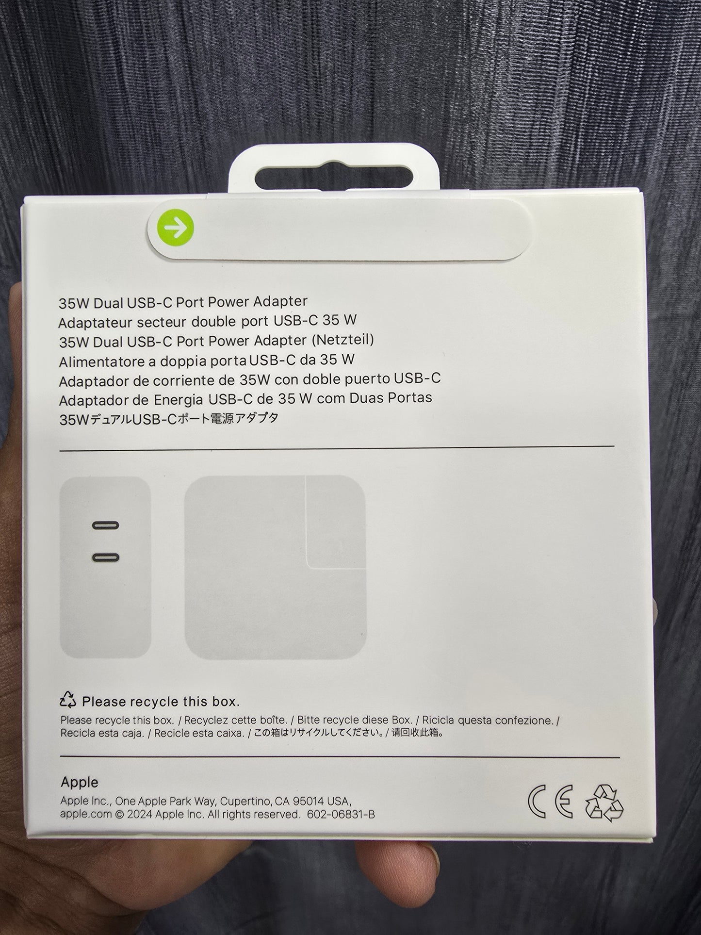 Apple 35W Dual USB-C Port Power Adapter